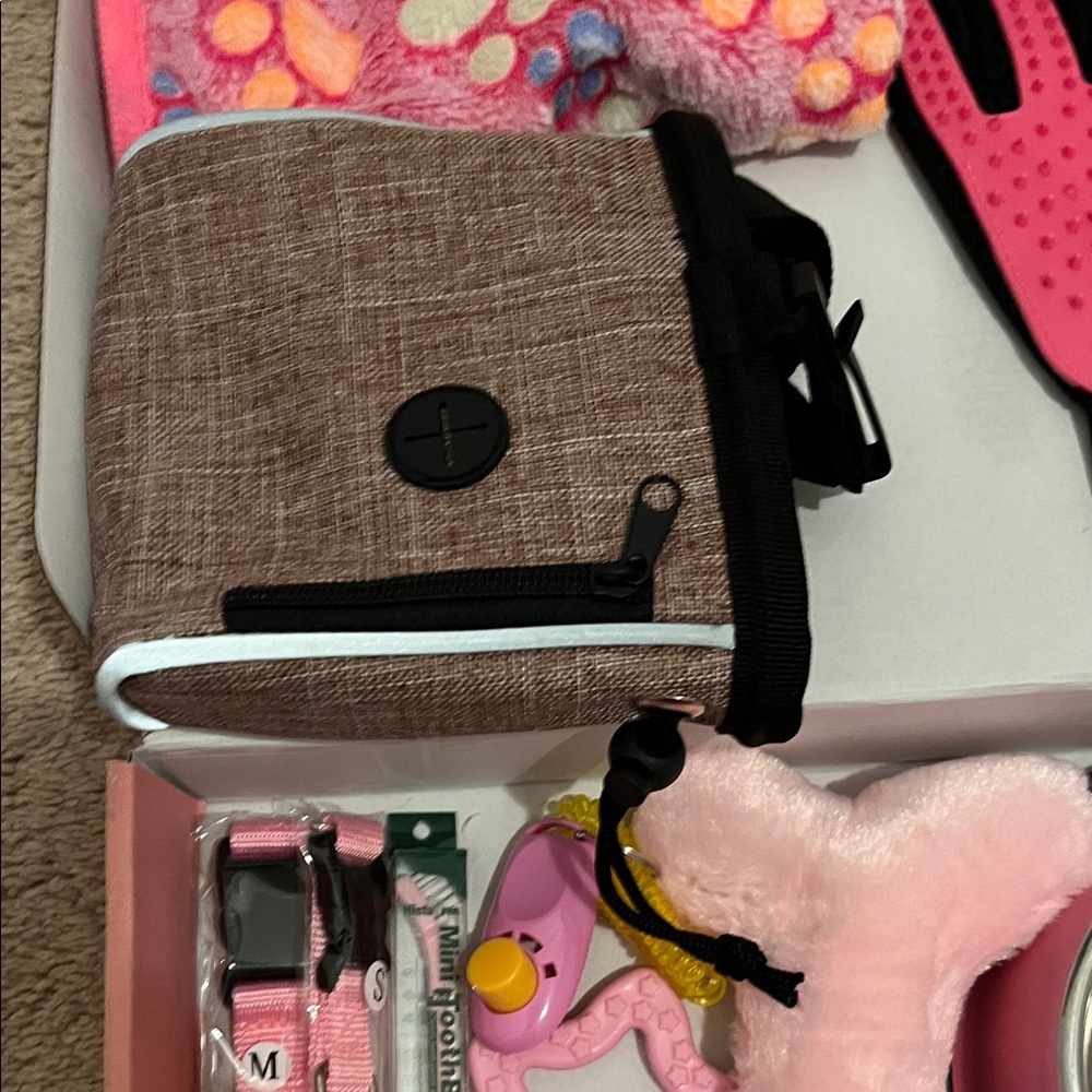 Pink Pet Kit with Glove and Toys in Beautiful Pink Box - Picture 9 of 11